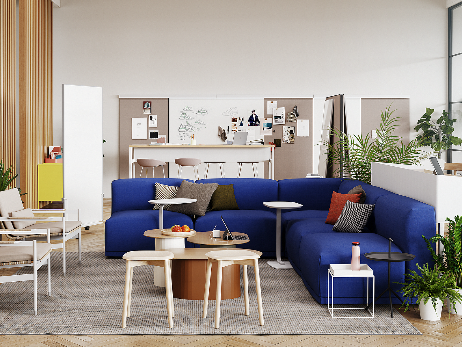 MillerKnoll Ancillary Collaborative Space using furniture to reduce noise in the office